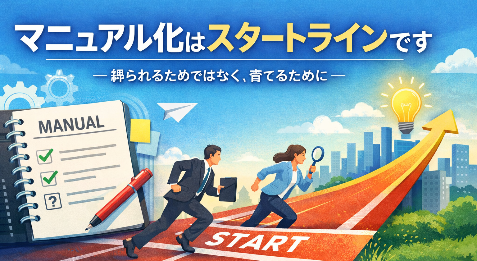 マニュアル化はスタートラインです