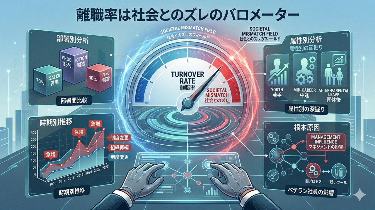 離職率は社会とのズレのバロメーター