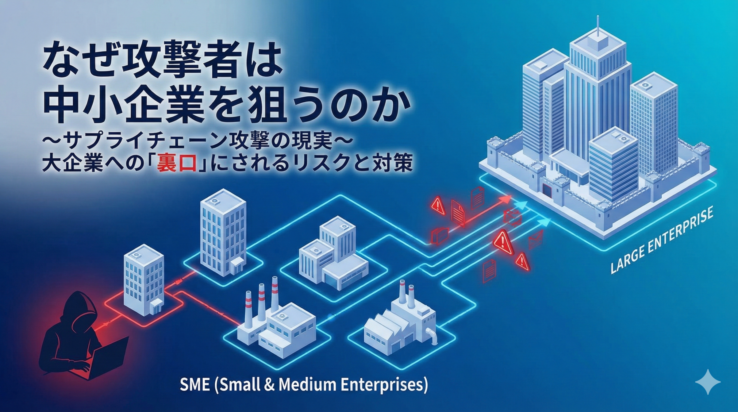 サイバーセキュリティ:なぜ攻撃者は大企業ではなく中小企業を狙うのか