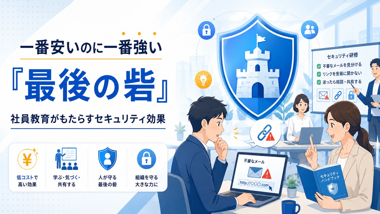 一番安いのに一番強い「最後の砦」——社員教育がもたらすセキュリティ効果